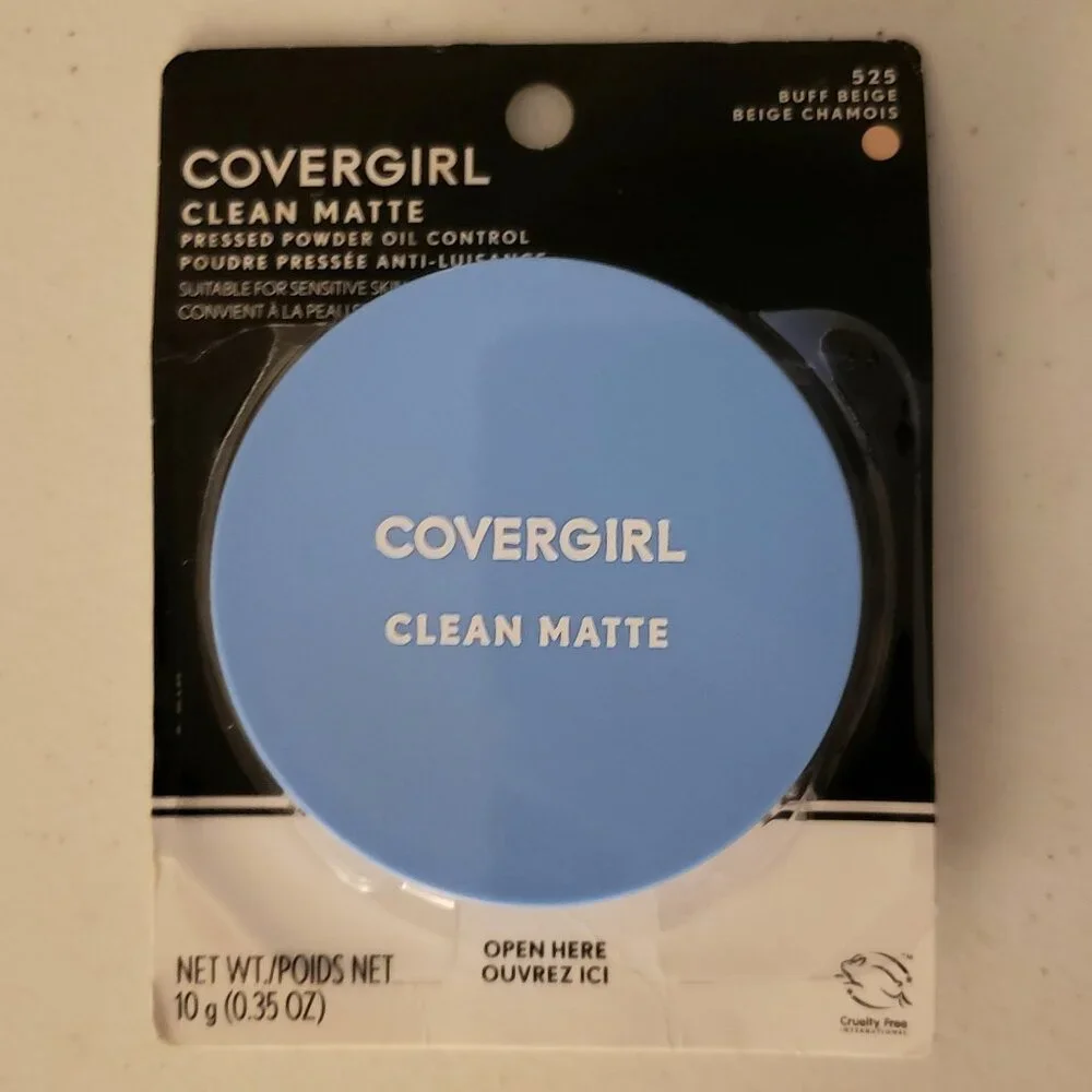 Buff Beige Covergirl CG Clean Matte Pressed Powder 525 Buff Beige Compact Sealed